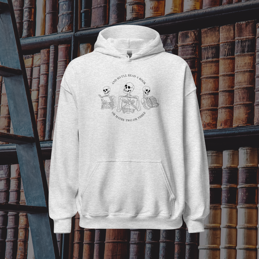 Literary Skeletons Hoodie | Ash