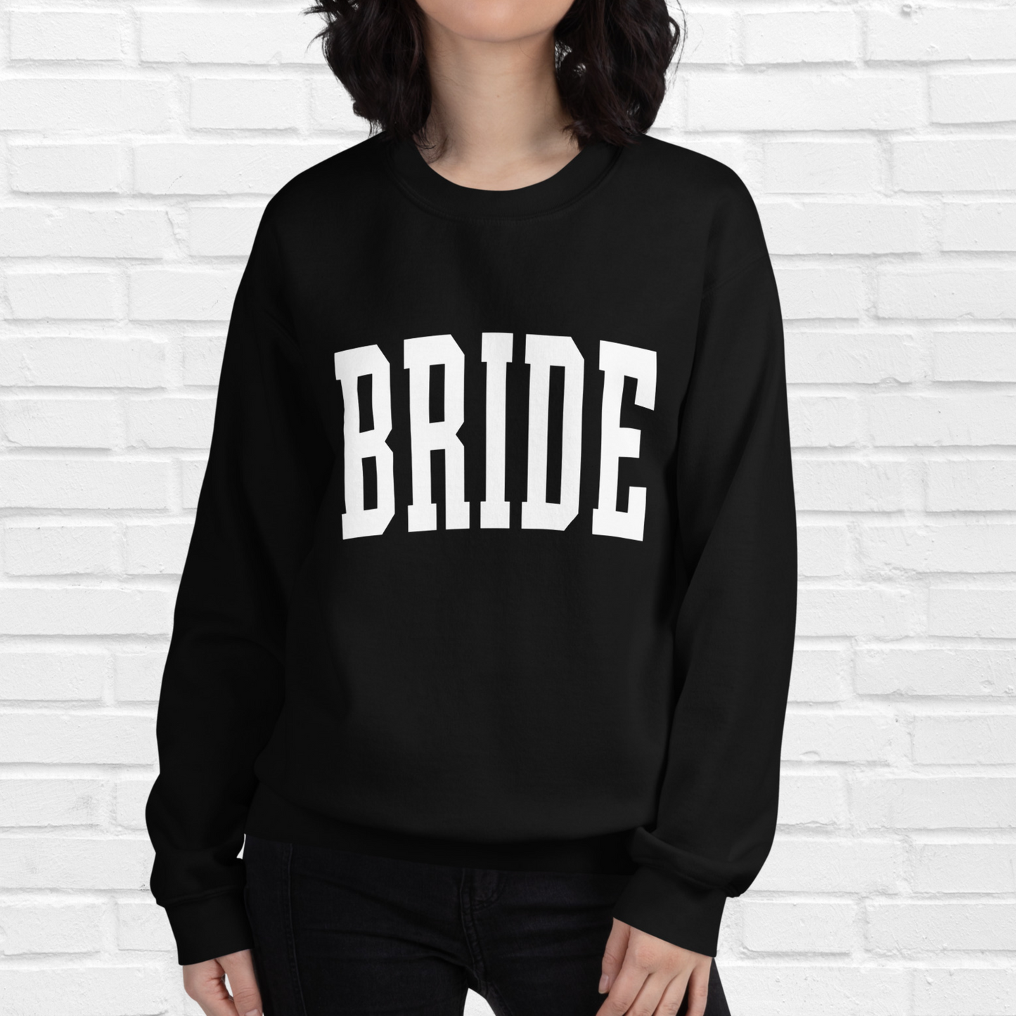 Varsity Bride Crewneck | Black