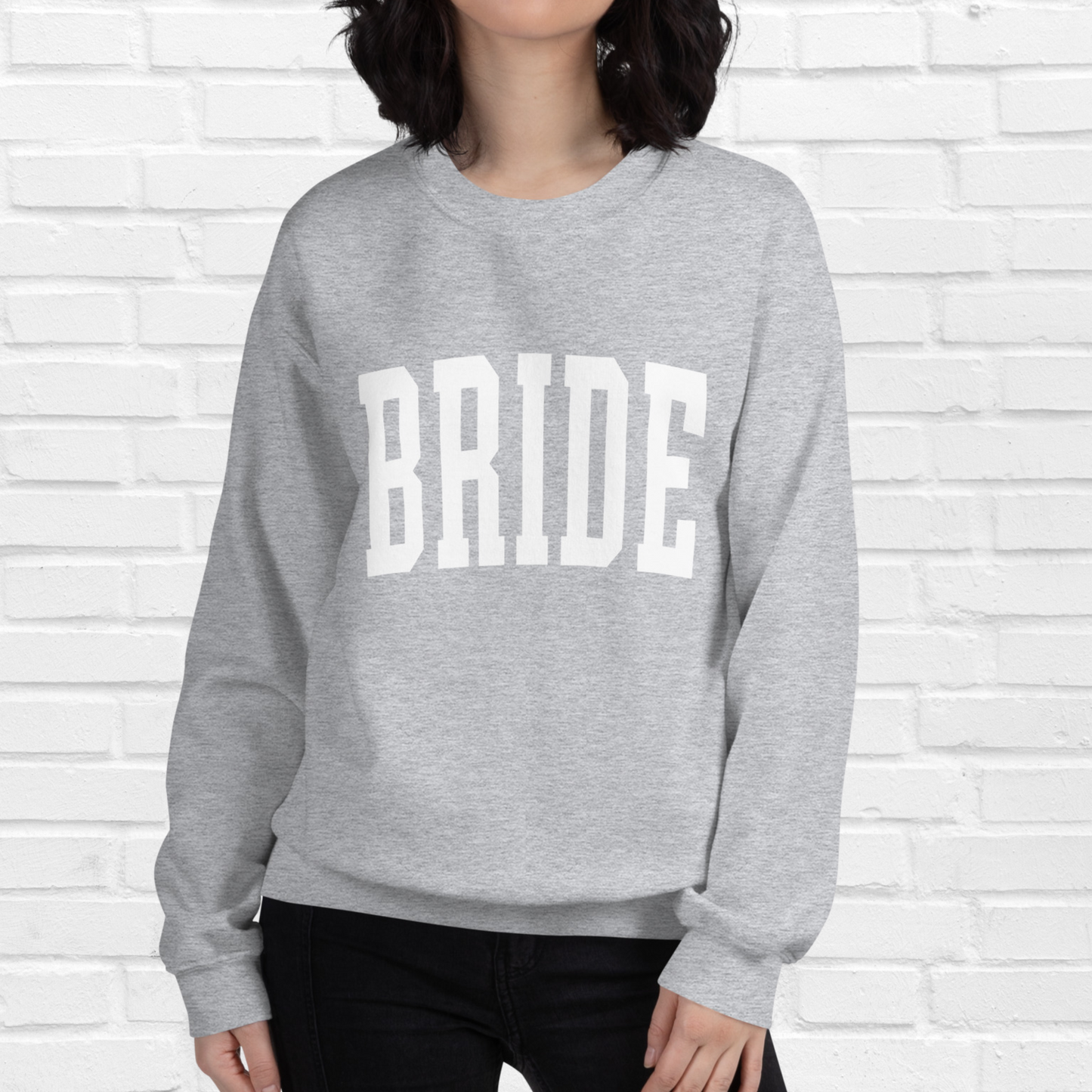 Varsity Bride Crewneck | Sport Gray