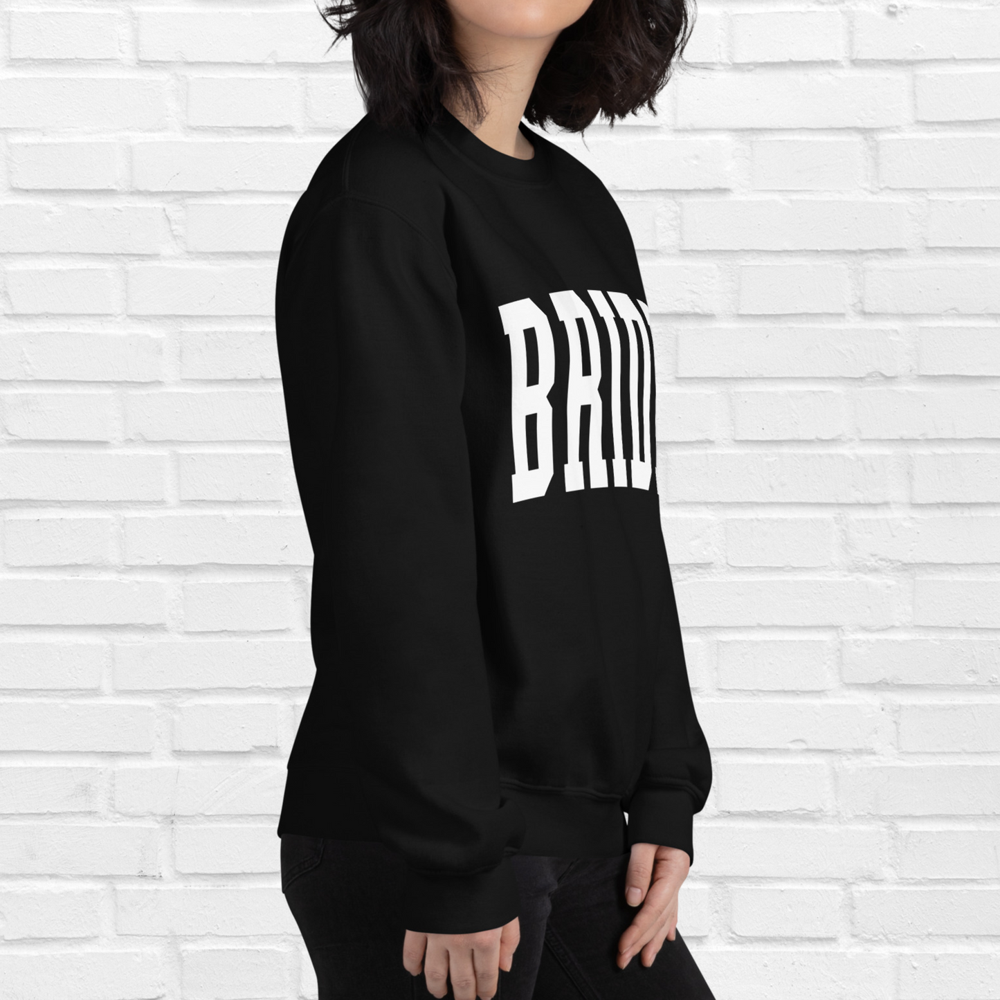 Varsity Bride Crewneck | Black