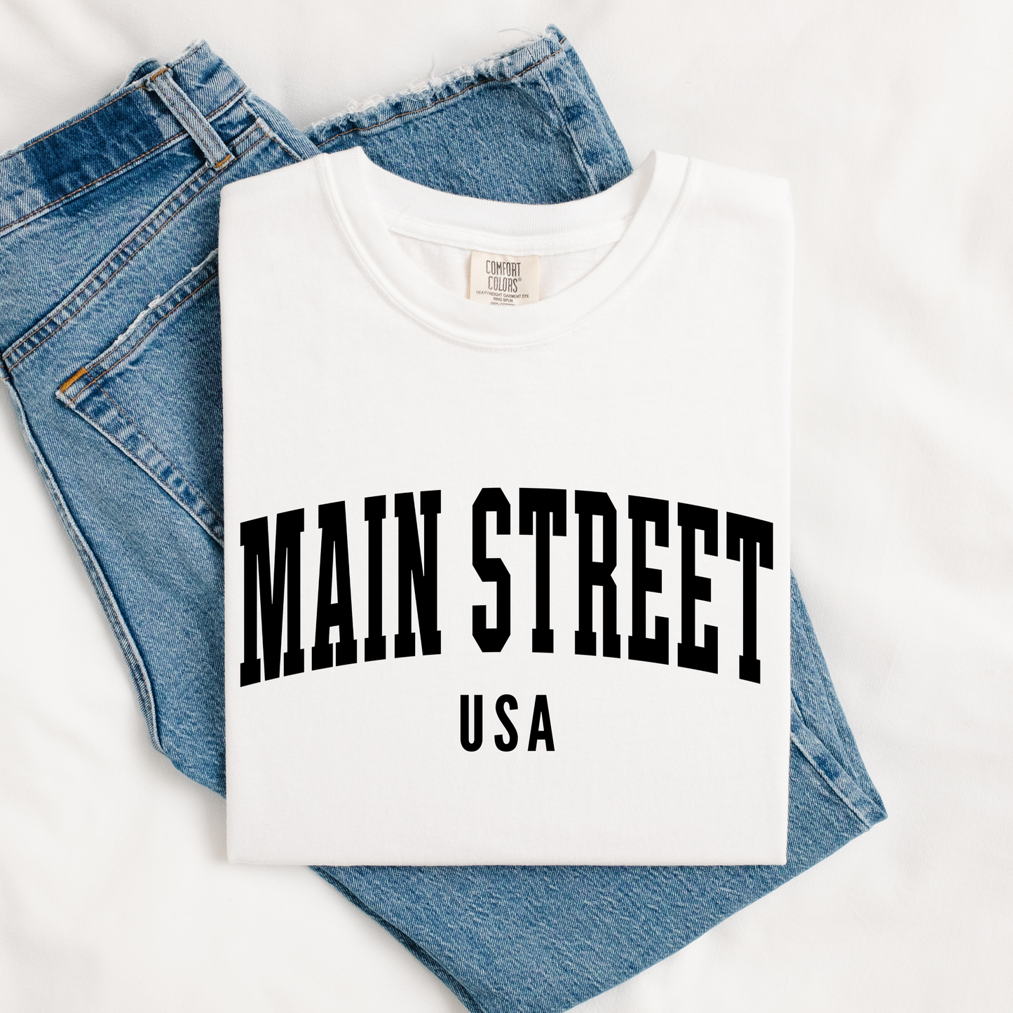 Main Street USA Comfort Colors T-shirt | White