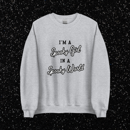 Spooky Girl Crewneck | Sport Gray