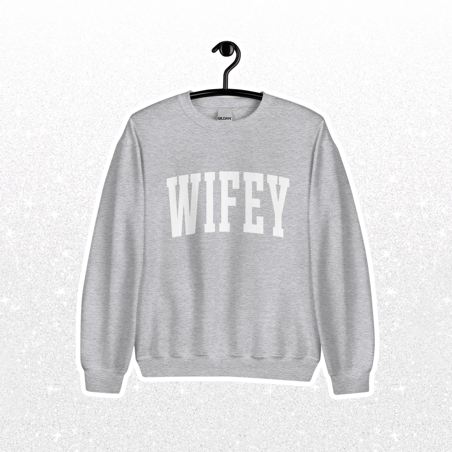 Varsity Wifey Crewneck | Sport Gray