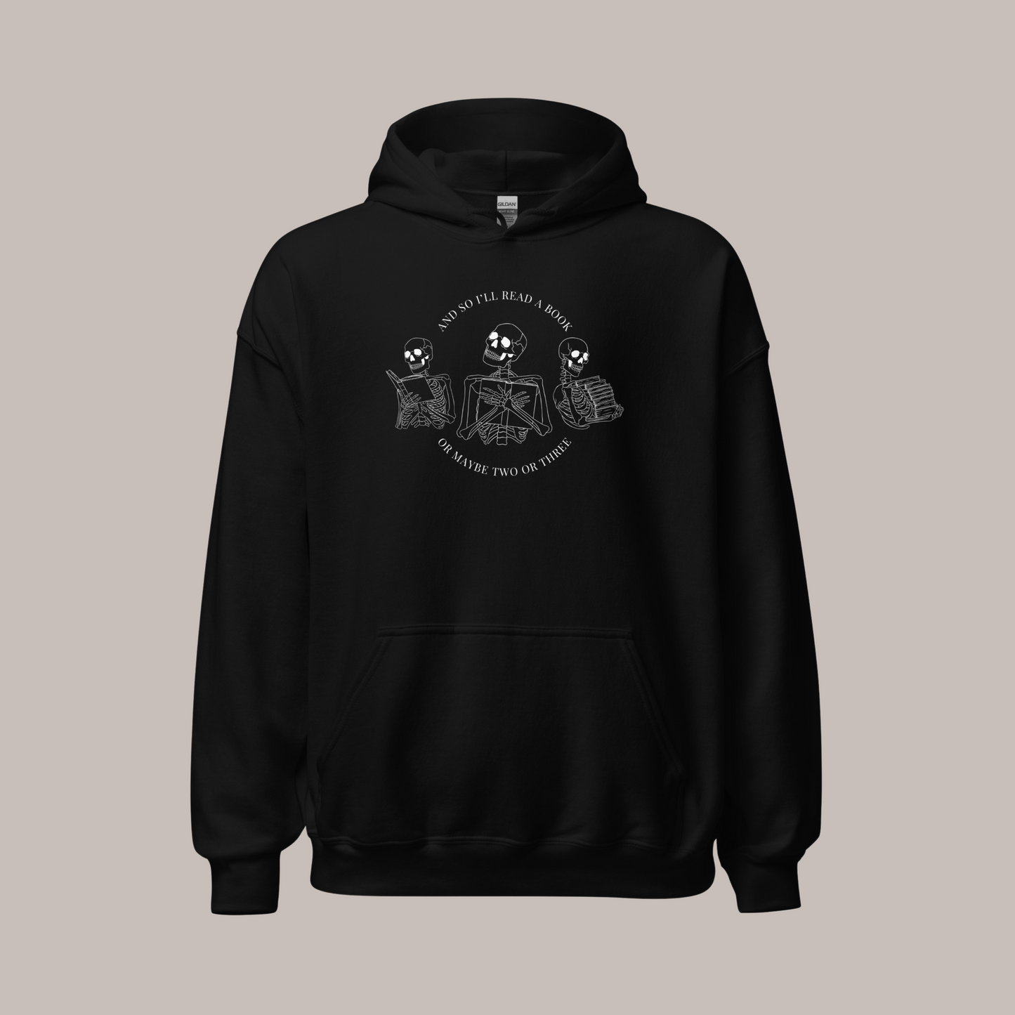 Literary Skeletons Hoodie | Black