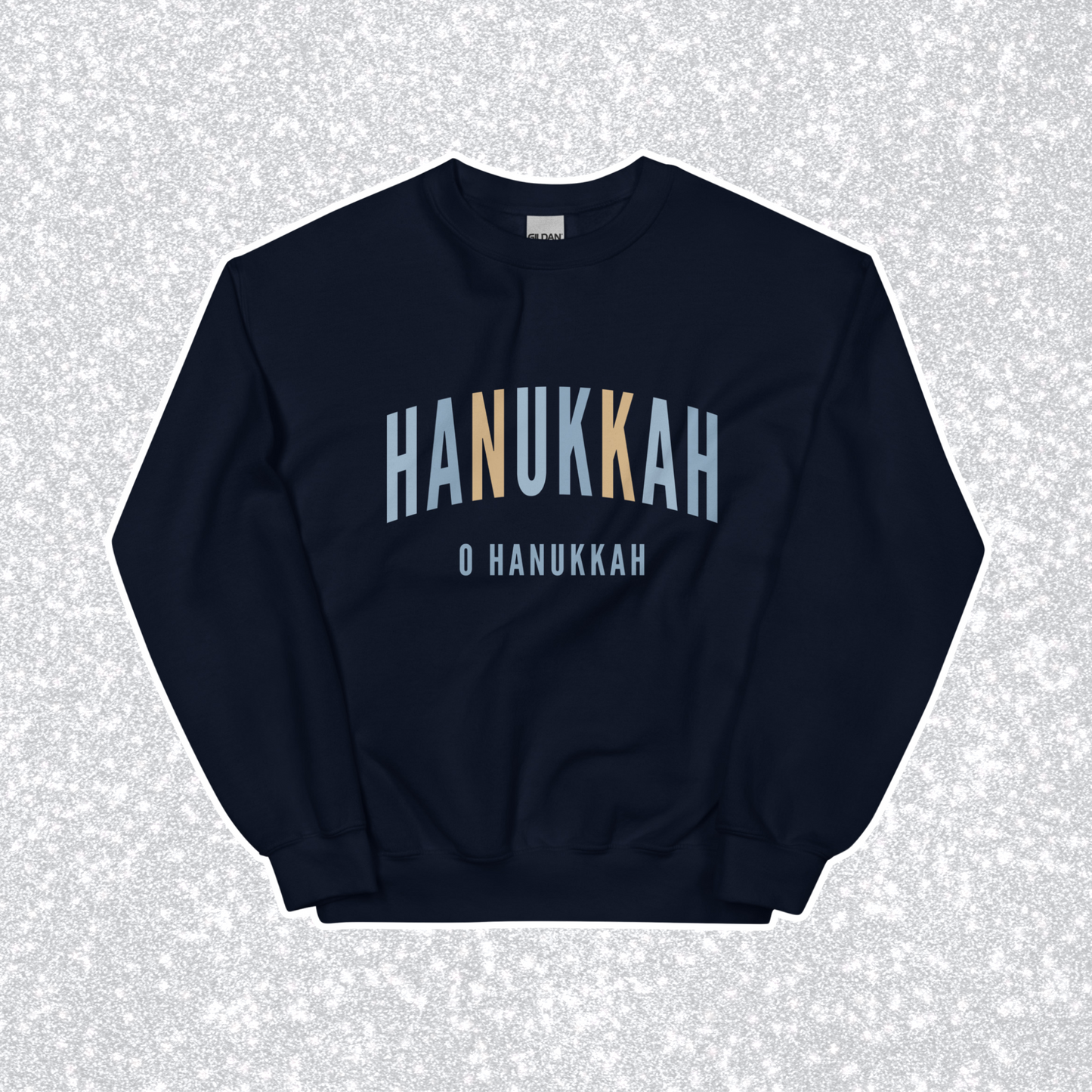 Hanukkah O Hanukkah Crewneck | Navy