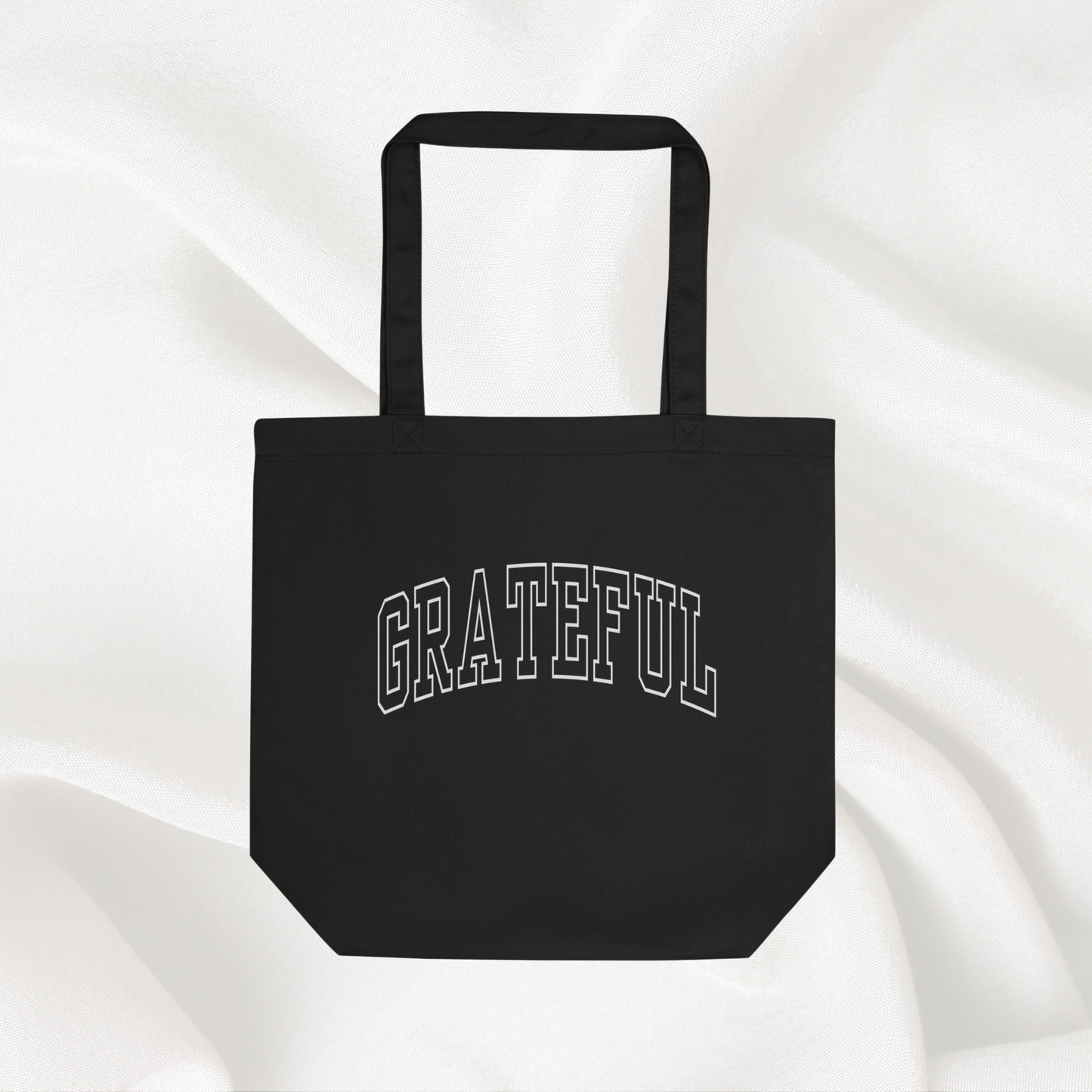 Varsity Grateful Tote Bag | Black