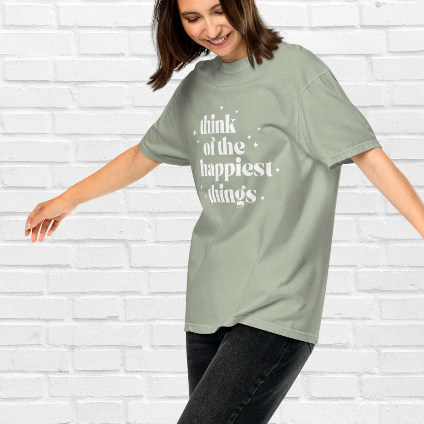 Think of the Happiest Things Comfort Colors Tee | Bay