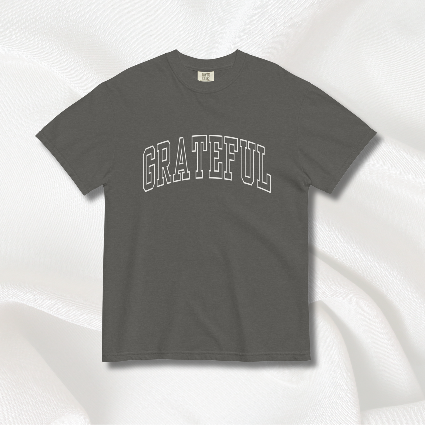 Varsity Grateful Comfort Colors Tee | Pepper