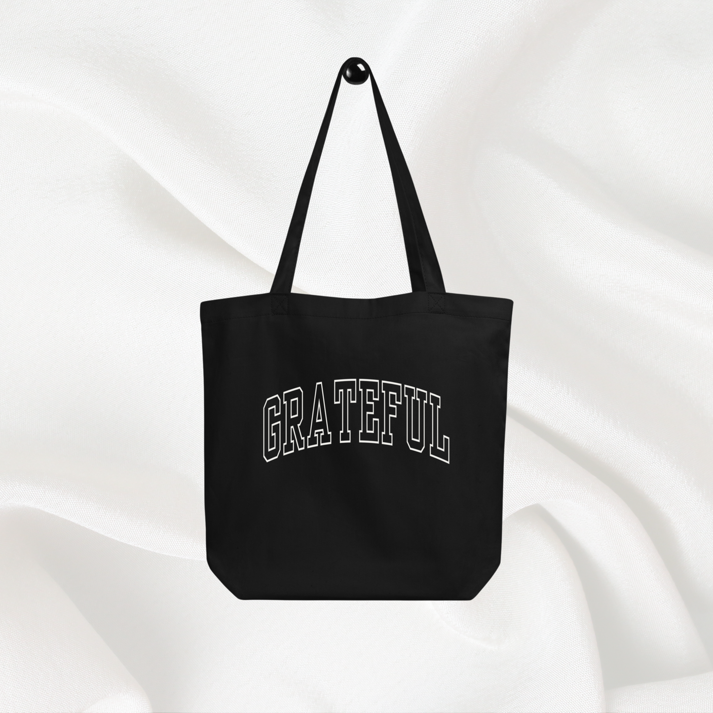 Varsity Grateful Tote Bag | Black