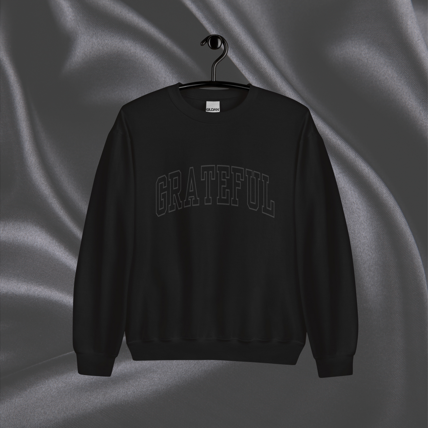 Varsity Grateful Crewneck | Black (Black Print)