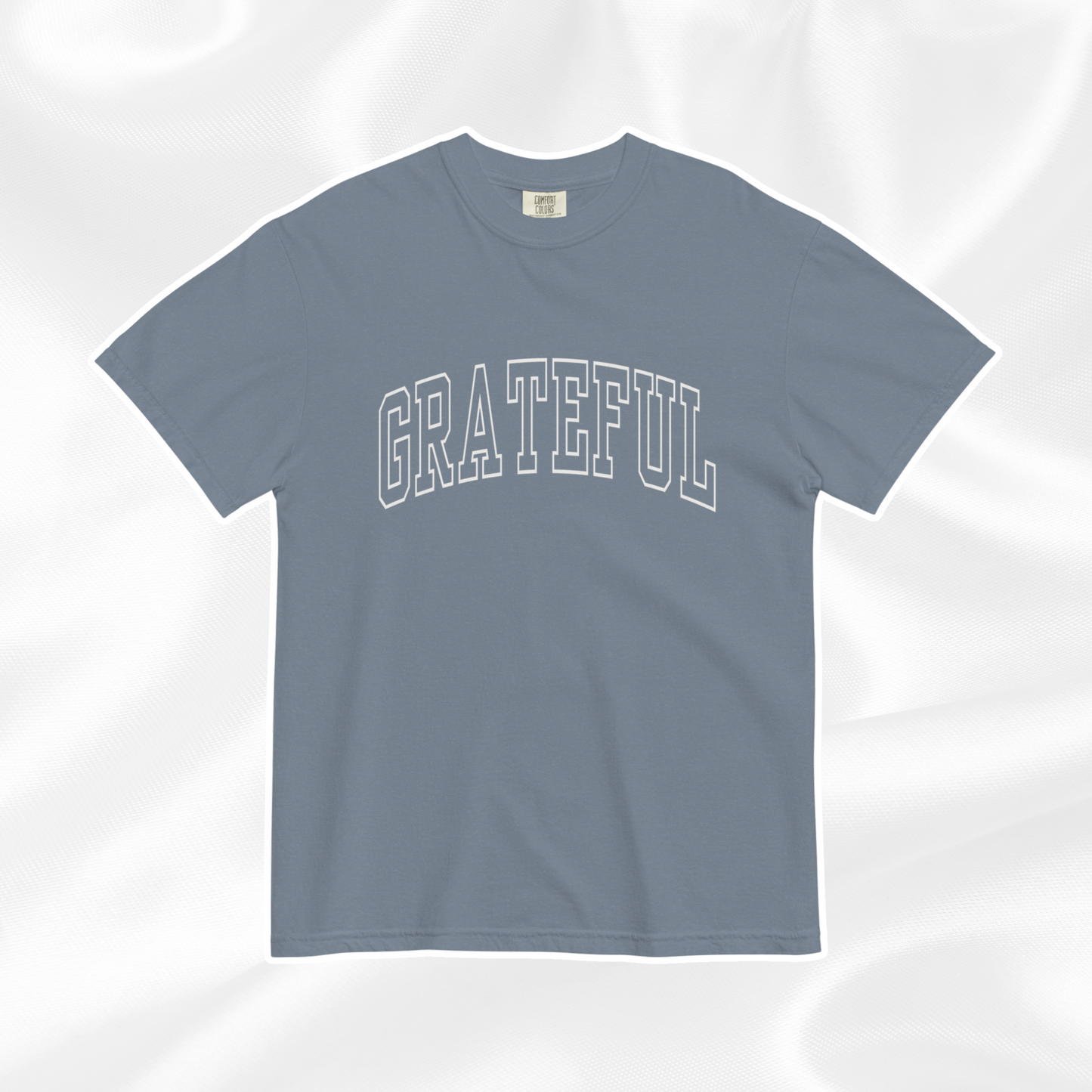 Varsity Grateful Comfort Colors Tee | Blue Jean