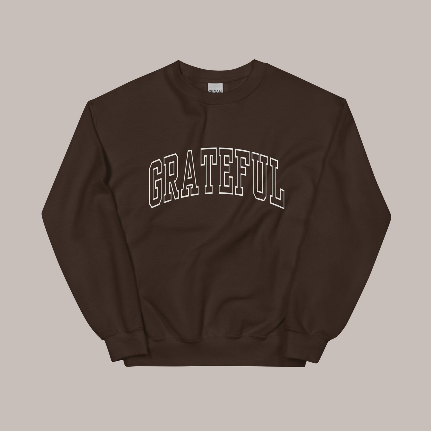 Varsity Grateful Crewneck | Dark Chocolate