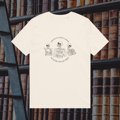 Literary Skeletons Stanley/Stella Organic Tee | Vintage White