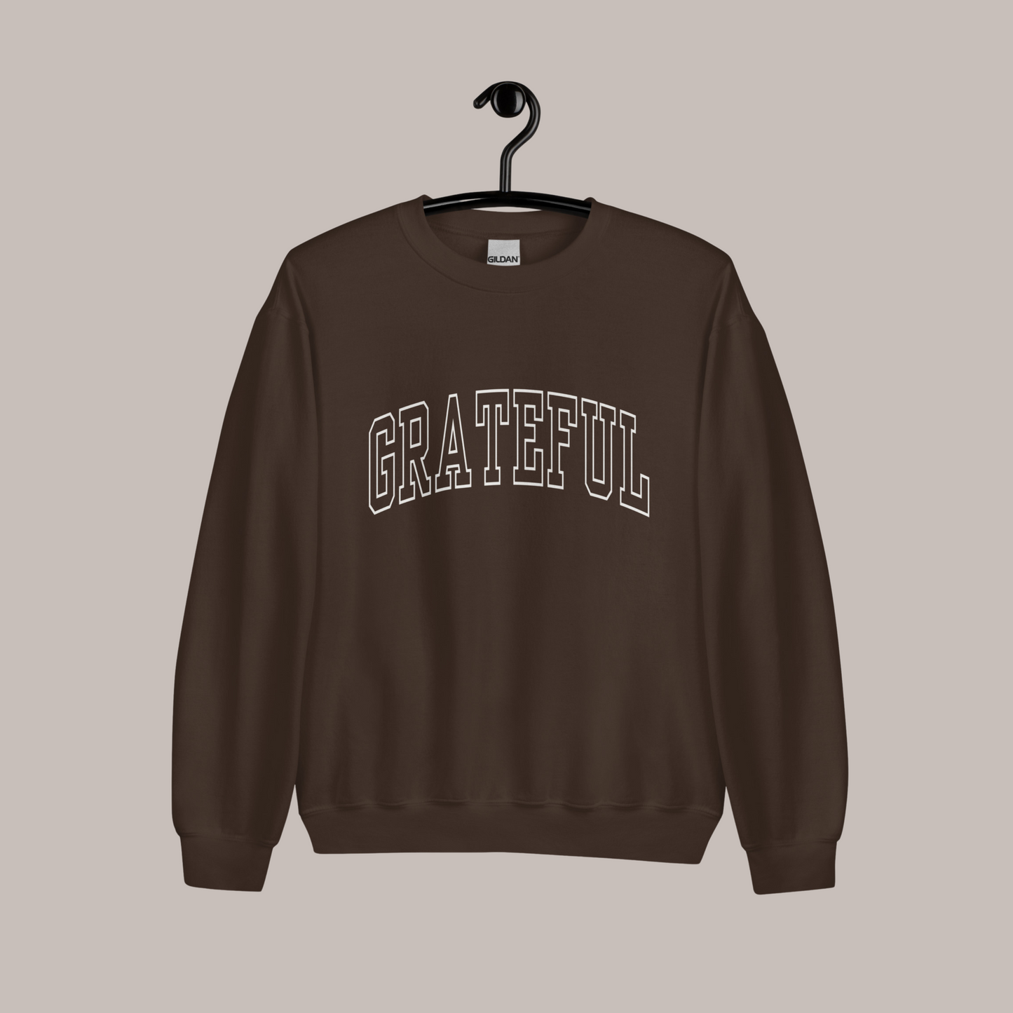 Varsity Grateful Crewneck | Dark Chocolate