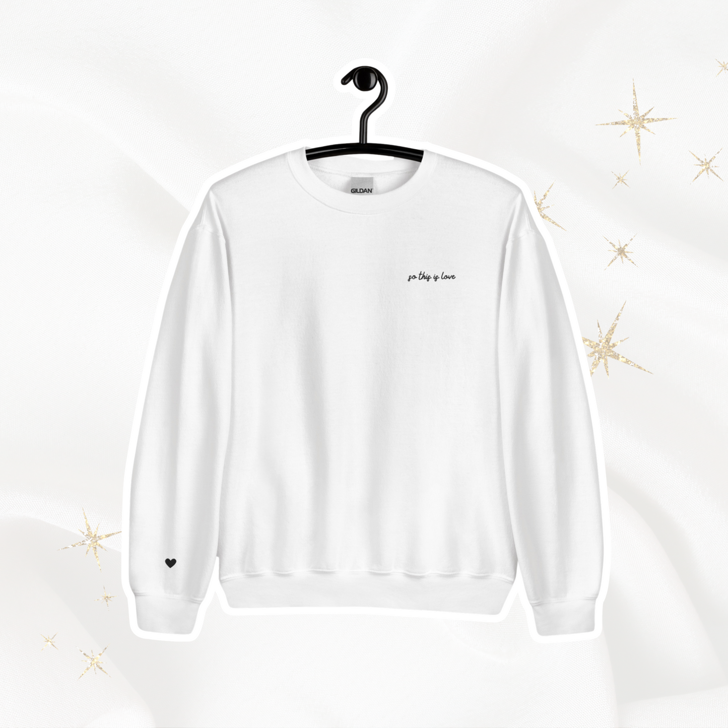 So This is Love Embroidered Crewneck | White
