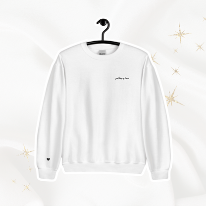 So This is Love Embroidered Crewneck | White