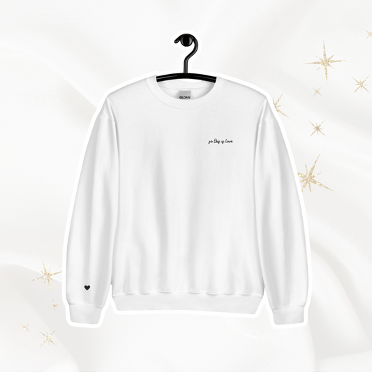 So This is Love Embroidered Crewneck | White