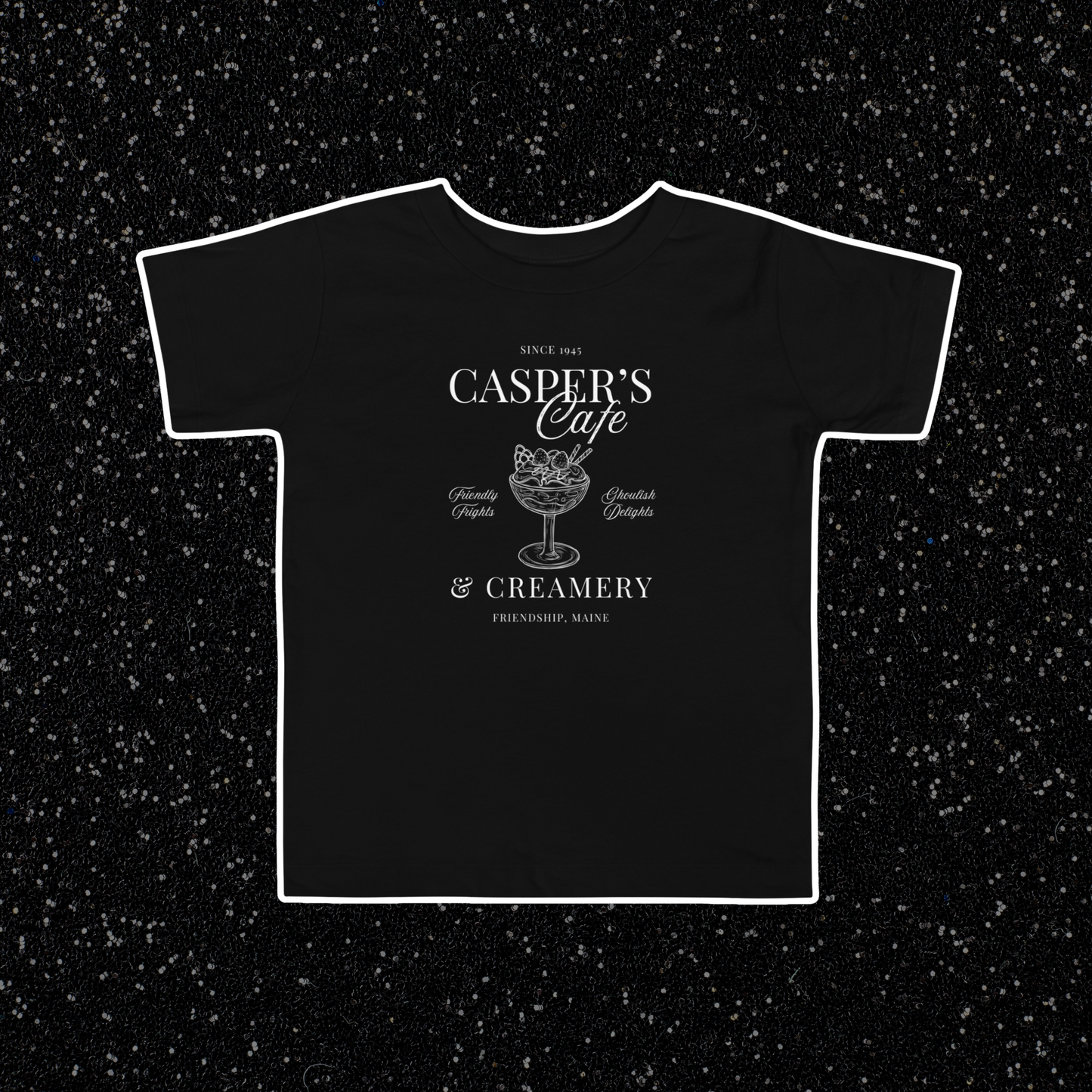 Casper's Cafe Toddler Tee | Black