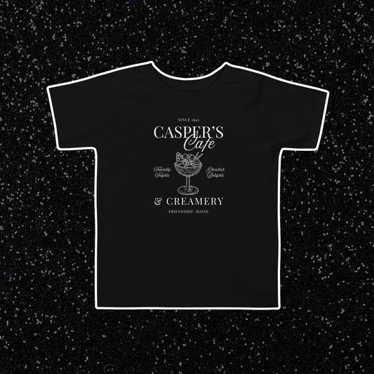 Casper's Cafe Toddler Tee | Black
