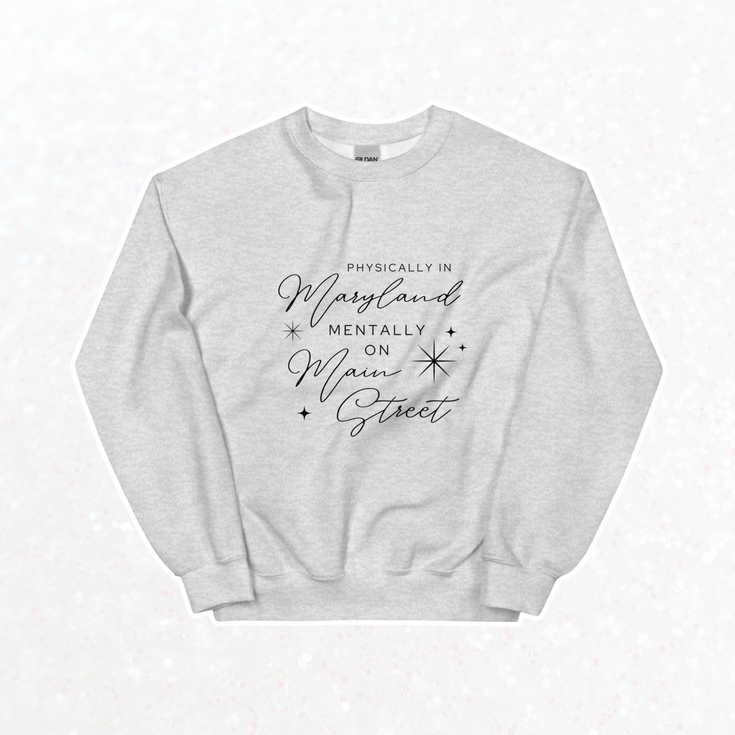 Mentally on Main Crewneck, Maryland | Ash