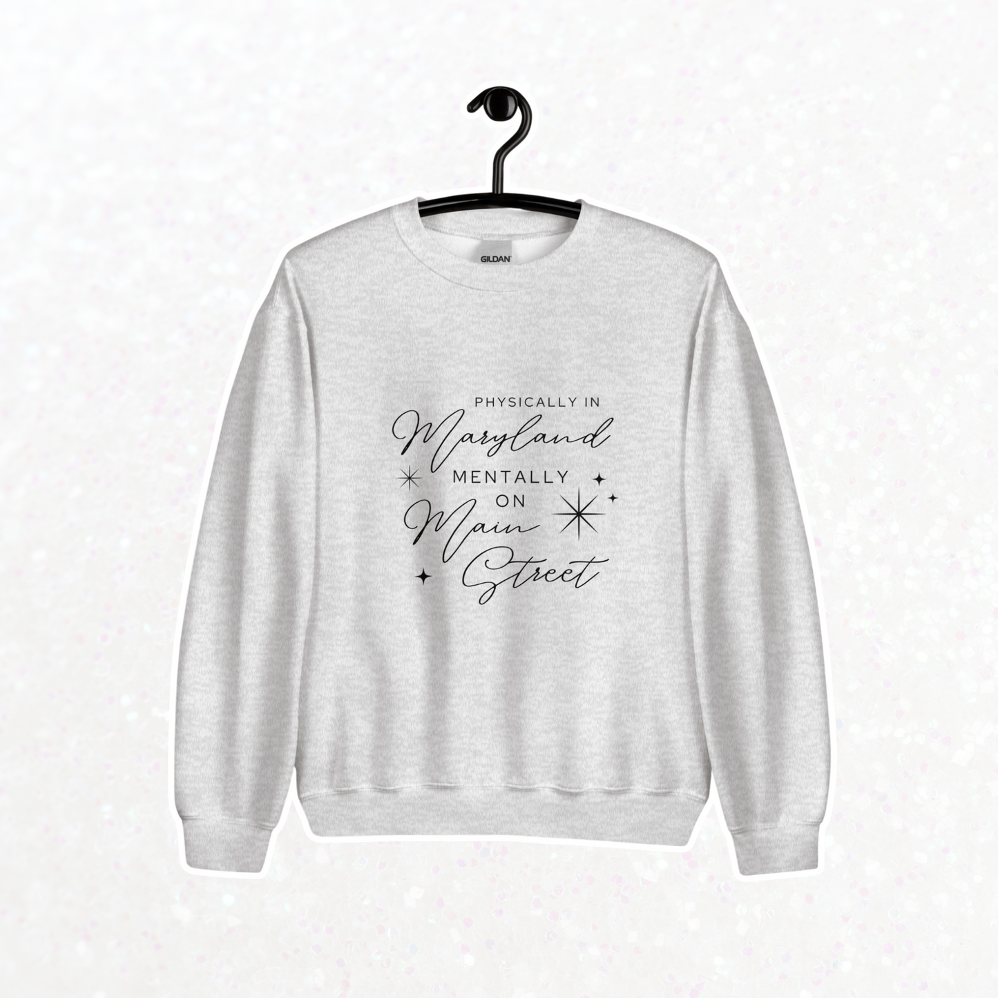 Mentally on Main Crewneck, Maryland | Ash