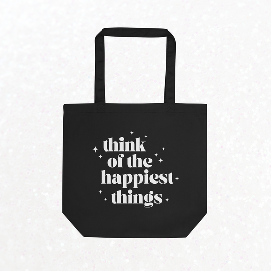 Happiest Things Tote Bag | Black