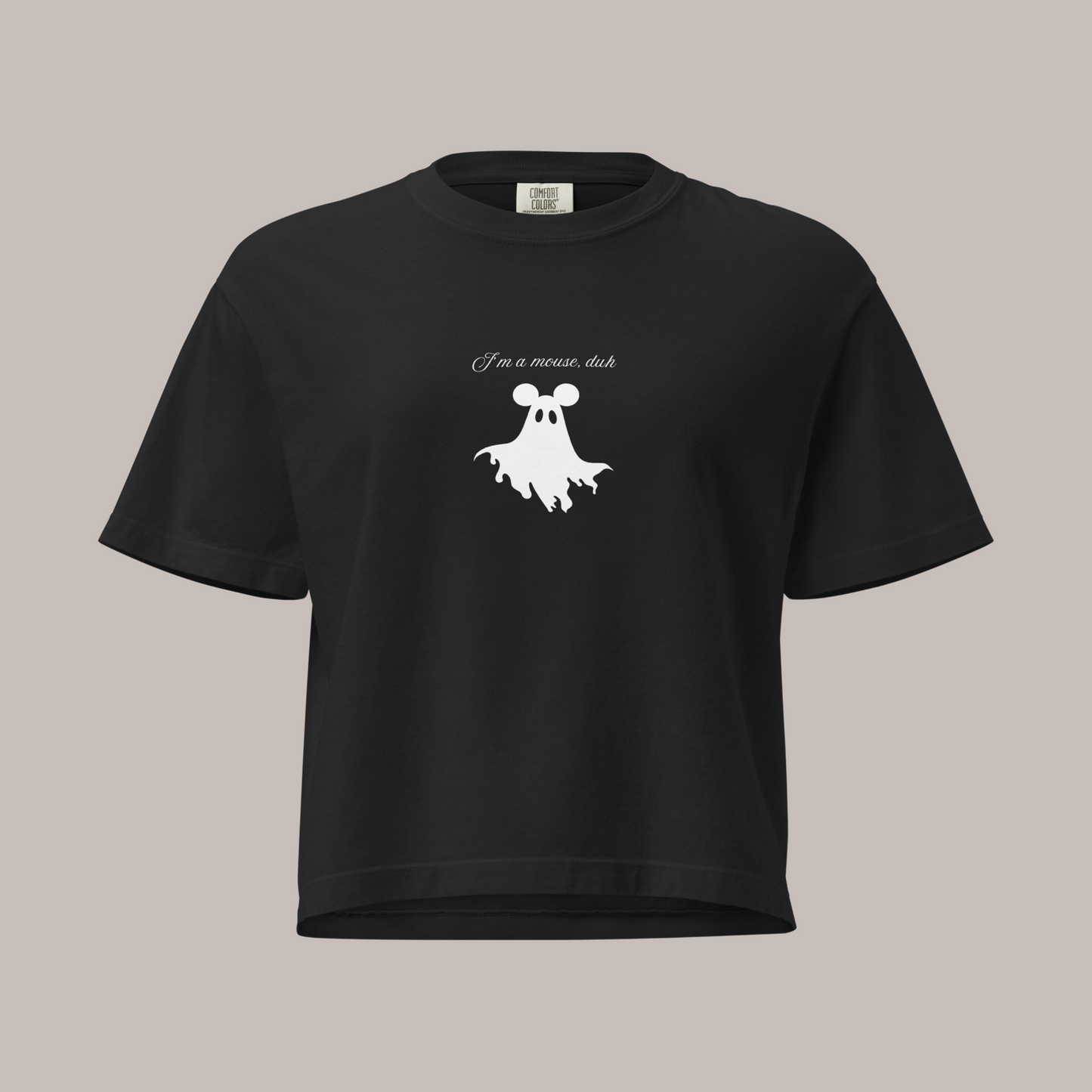 I'm a Mouse Comfort Colors Crop Tee | Black