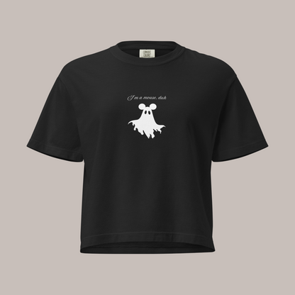 I'm a Mouse Comfort Colors Crop Tee | Black