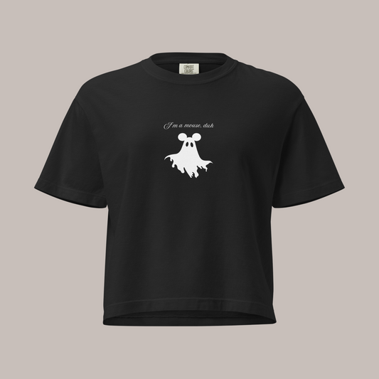 I'm a Mouse Comfort Colors Crop Tee | Black
