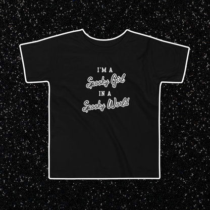 Spooky Girl Toddler Tee | Black