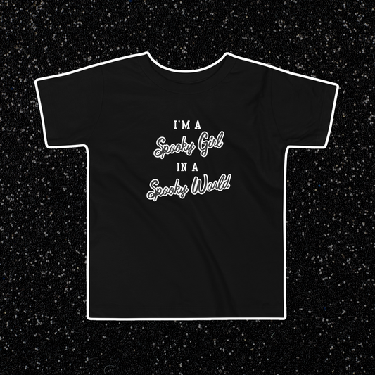 Spooky Girl Toddler Tee | Black