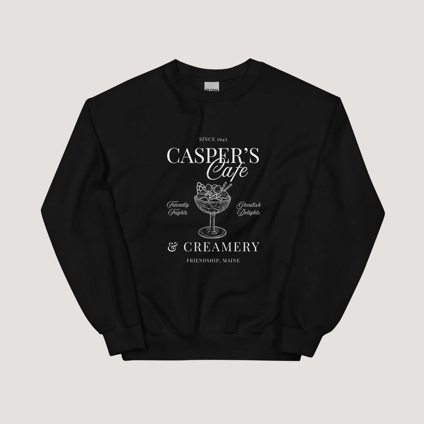 Casper's Cafe Crewneck | Black