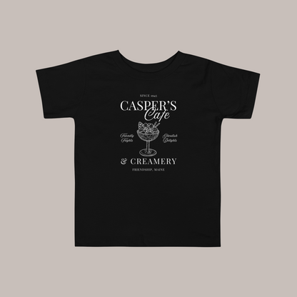 Casper's Cafe Toddler Tee | Black