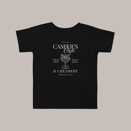 Casper's Cafe Toddler Tee | Black