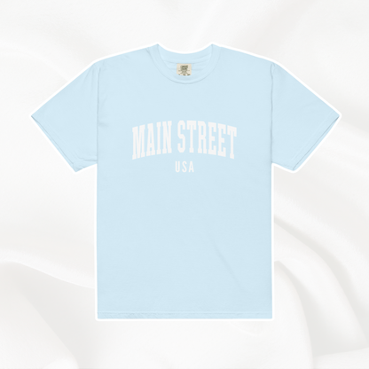 Main Street USA Comfort Colors T-shirt | Chambray