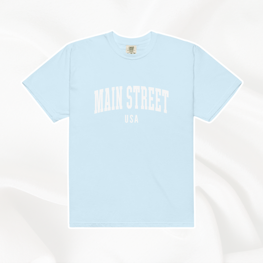 Main Street USA Comfort Colors T-shirt | Chambray