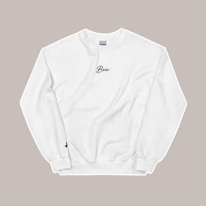 Embroidered Boo Crewneck | White