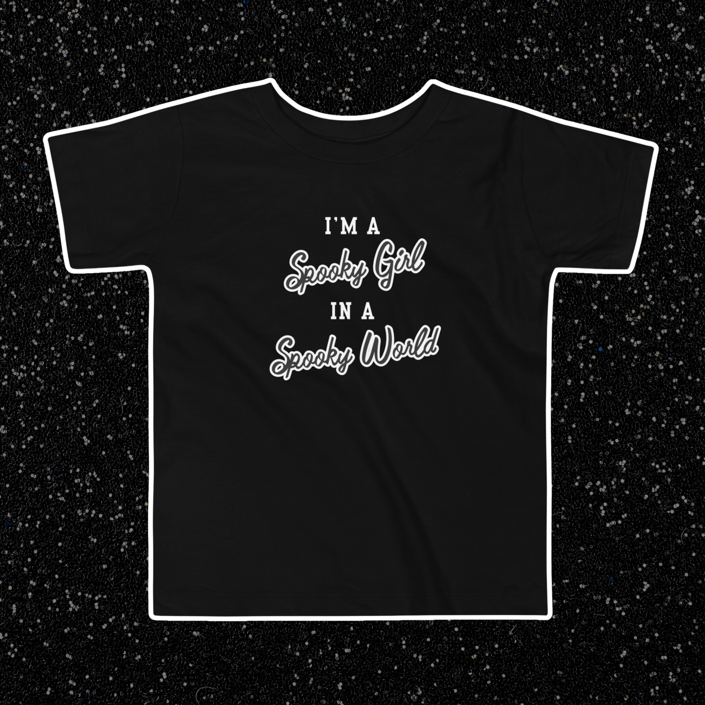 Spooky Girl Toddler Tee | Black