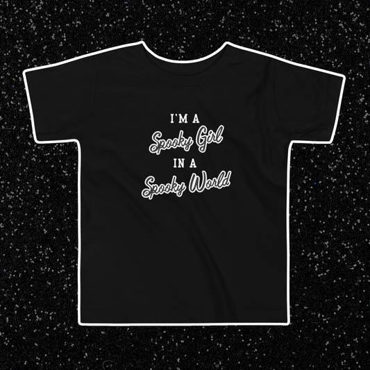Spooky Girl Toddler Tee | Black