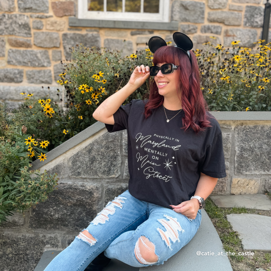 Mentally on Main Comfort Colors Tee, Maryland | Black