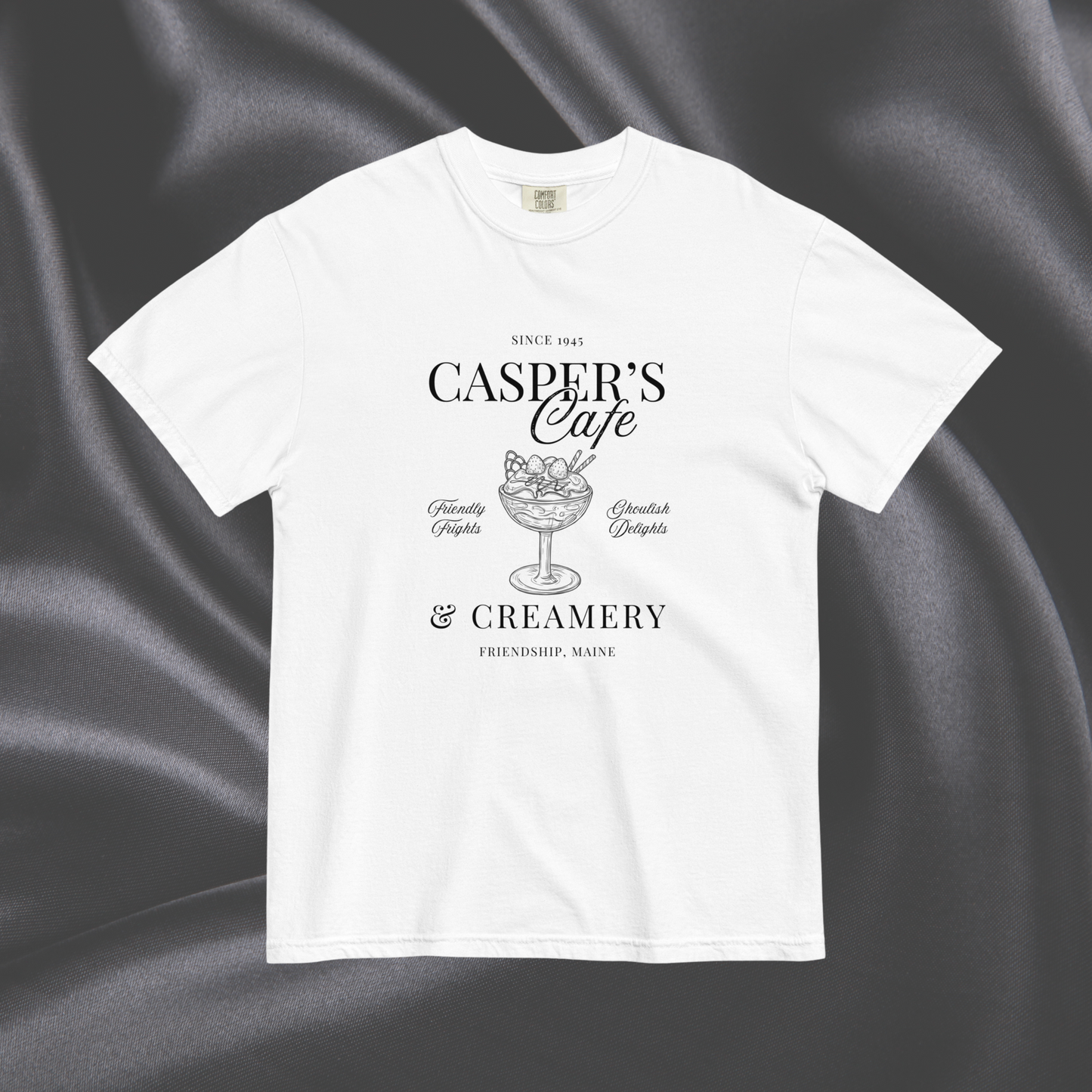 Casper's Cafe Comfort Colors Tee | White