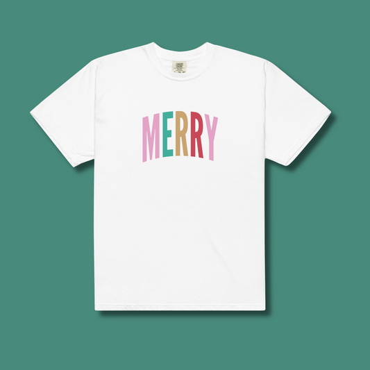 Merry Comfort Colors Tee | White