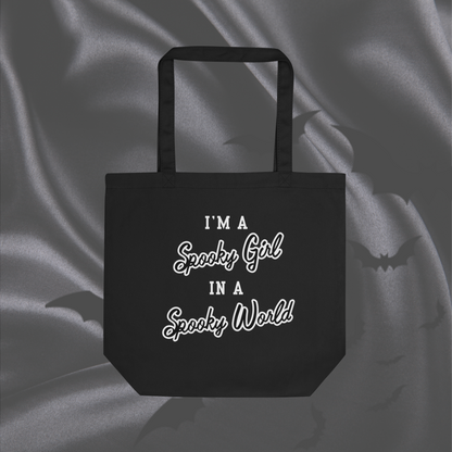 Spooky Girl Tote Bag | Black