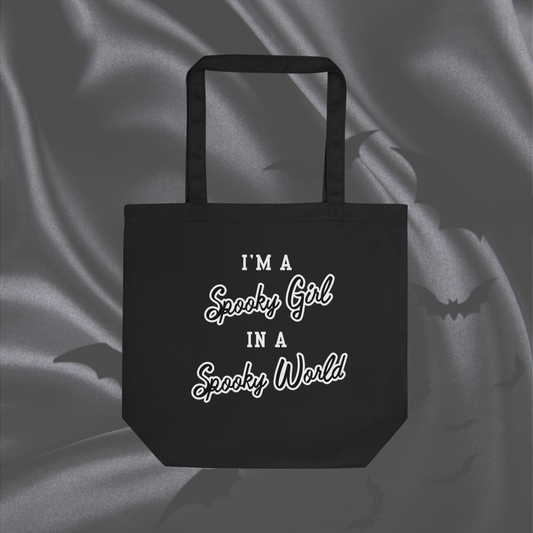 Spooky Girl Tote Bag | Black