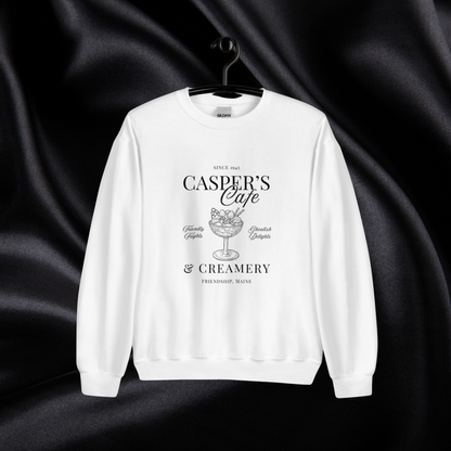 Casper's Cafe Crewneck | White