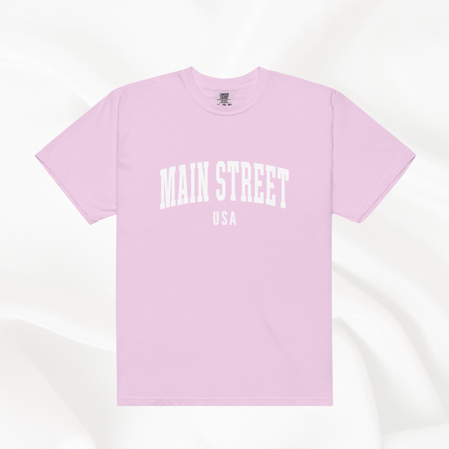 Main Street USA Comfort Colors T-shirt | Orchid (White Print)