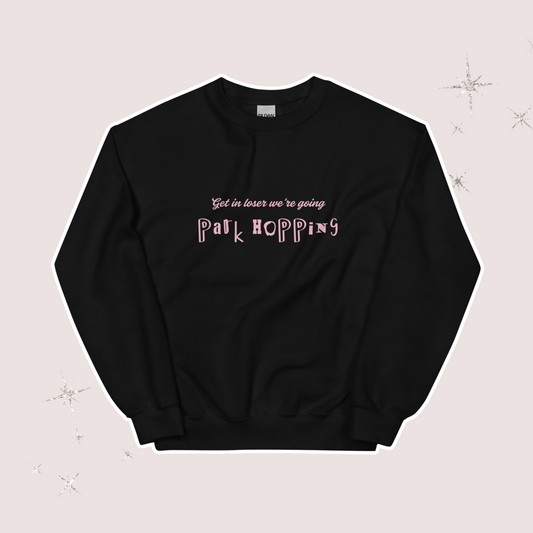 Get in Loser Crewneck | Black (Pink Print)