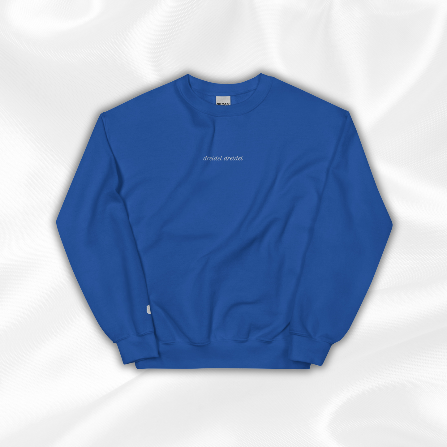 Embroidered Dreidel Crewneck | Royal Blue