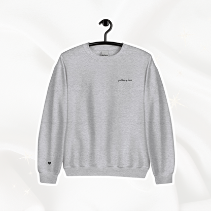 So This is Love Embroidered Crewneck | Sport Gray