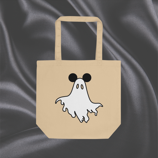 Mouse Ears Ghost Canvas Tote | Outline